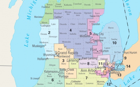 Map of michigan congressional districts