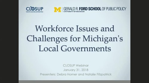 MPPS webinar: Michigan local government workforce issues and challenges